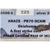Image 3 : 2008-S SILVER OKLAHOMA QUARTER ANACS PR70 DCAM