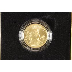 GOLD 2016-W MARK TWAIN $5 UNC 1/4 OZ. COIN