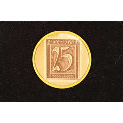 VINTAGE GERMAN 25 MARK ENCASED POSTAGE