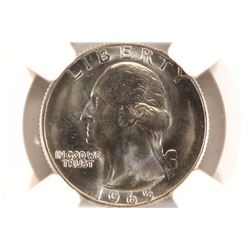 1965 WASHINGTON SILVER QUARTER NGC MS65