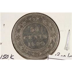 1899 NEWFOUNDLAND SILVER 50 CENT