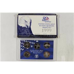 1999 US 50 STATE QUARTERS PROOF SET WITH BOX