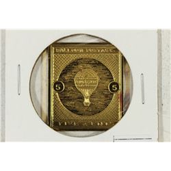 19.6 GRAM 24KT GOLD PLATED STERLING SILVER POSTAGE