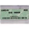 Image 3 : 1953-S FRANKLIN HALF DOLLAR ICG MS65