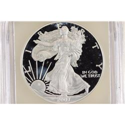 2007-W AMERICAN SILVER EAGLE ICG PR70 DCAM