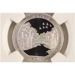 2011-S SILVER CHICKASAW QUARTER NGC PF70