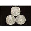 Image 2 : 3-90% SILVER 1964 KENNEDY HALF DOLLARS