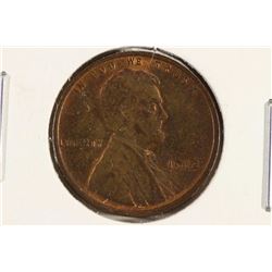 1912 LINCOLN CENT BROWN RED EXTRA FINE