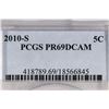 Image 3 : 2010-S JEFFERSON NICKEL PCGS PR69 DCAM