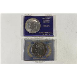 1971 & 1976 EISENHOWER DOLLARS UNC AS SHOWN