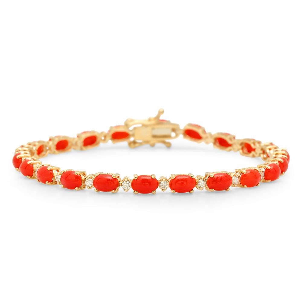 Gold coral bracelet Clearance