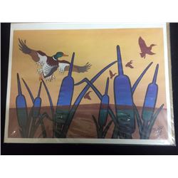 SIGNED NATIVE ART PRINT BY STAN GREENE