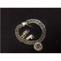 SILVER CHARMED BRACELET