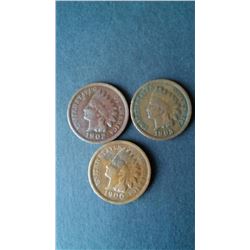 1900'S INDIAN HEAD PENNIES