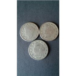1900'S VICTORY NICKELS
