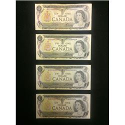 1973 UNCIRCULATED ONE DOLLAR CANADIAN BANK NOTES