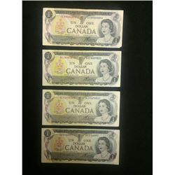 1973 UNCIRCULATED ONE DOLLAR CANADIAN BANK NOTES