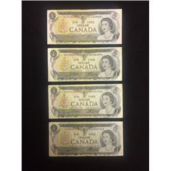 1973 UNCIRCULATED ONE DOLLAR CANADIAN BANK NOTES