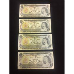 1973 UNCIRCULATED ONE DOLLAR CANADIAN BANK NOTES