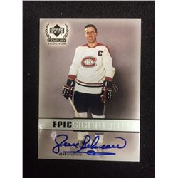AUTOGRAPHED UPPER DECK JEAN BELIVEAU HOCKEY CARD CENTURY LEGENDS