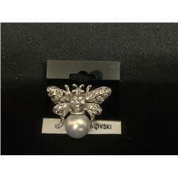 SWAROVSKI STERLING SILVER BROOCH