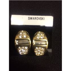 SWAROVSKI GOLD EARRINGS