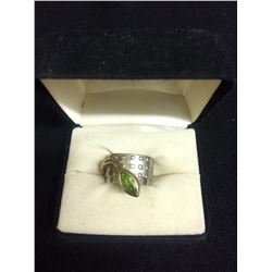STERLING SILVER RING W/ GEMSTONE