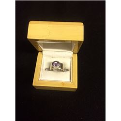 STERLING SILVER RING W/ GEMSTONE