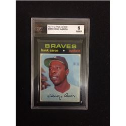 1971 O-PEE-CHEE #400 HANK AARON BASEBALL TRADING CARD 8 NMM