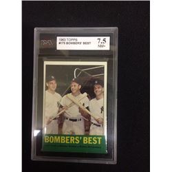 1963 TOPPS #173 BOMBERS BEST BASEBALL CARD 7.5 NM+