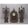 Image 1 : 19th C. French Clock Garniture Gilt Metal