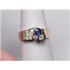 Image 1 : 14K Sapphire .5 CT Diamonds