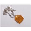 Image 1 : Natual Amber Nugget in Sterling Frame