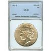Image 1 : 1927-D PEACE SILVER DOLLAR  NNC MS-62
