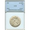 Image 1 : 1918 WALKING LIBERTY SILVER 50 CENTS  NNC AU-58