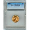 Image 1 : 1941 LINCOLN WHEAT CENT ICG MS-67 RED SCARCE THIS NICE!