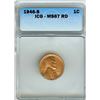 Image 1 : 1946-S LINCOLN WHEAT CENT ICG MS-67 RED RARE THIS NICE!
