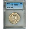 Image 1 : 1942 WALKER SILVER 50 CENTS FS-101 DOUBLE DIE OBVERSE ICG MS 65