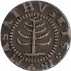Image 1 : Massachusetts Pine Tree Shilling. Small planchet. Noe-29 (R.6). Reverse punctuated with colons. VF35