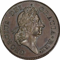 1722 Wood’s Hibernia Halfpenny. Harp Left. Nelson-3. Gem Uncirculated Prooflike SP Strike. SP65 BN P