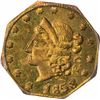 Image 1 : 1853 F.D. Octagonal 50 Cents, BG-302. Die State I (perfect dies, clear repunching on 50 and T), Eagl