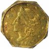 Image 1 : 1853 FD Octagonal 50 Cents, BG-303. Eagle (“Peacock”) Reverse. MS62 PCGS. OGH.