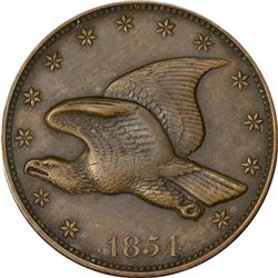 1854 Large Flying Eagle cent. J-165B. P-191. S-PT4. Rarity 7. PR62BN PCGS. Typical Proof (7: 2,3,2)