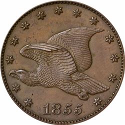 1854 Large Flying Eagle cent. J-167. P-193. S-PT1. Rarity 5. PR63BN PCGS.  Proof (10: 3,3,4) BN. Cop