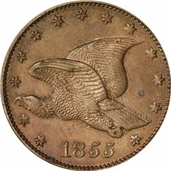 1855 Large Flying Eagle cent. J-169. P-194. S-PT1d. R-8. PR60 PCGS, OGH. Typical Proof (10: 3,3,4).