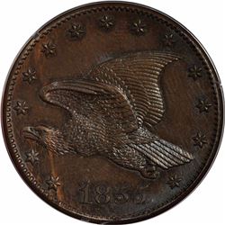 1855 Large Flying Eagle cent. J-173. P-198. S-PT2. Rarity 6. PR63BN PCGS (Eagle Eye Photo Seal).  Ch