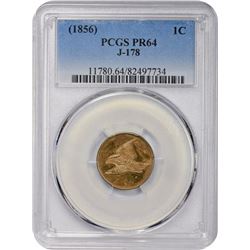 (1856) Flying Eagle cent – No date, no legend. J-178, P-206, S-PT1a. Rarity 8. PR64 PCGS (Eagle Eye