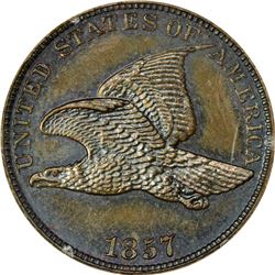 1857 Flying Eagle cent. J-187. P-223. S-PT1a. R8. PR63BN PCGS (PS), 1st. Gen Holder. Gem Proof (11: