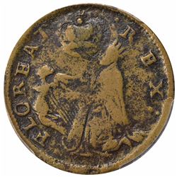 (c.1663-1672) St. Patrick “Farthing”. F15  PCGS.