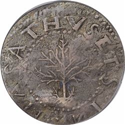 1652 Massachusetts Oak Tree Shilling. Noe-13 (R.6). VF35 PCGS. CAC.